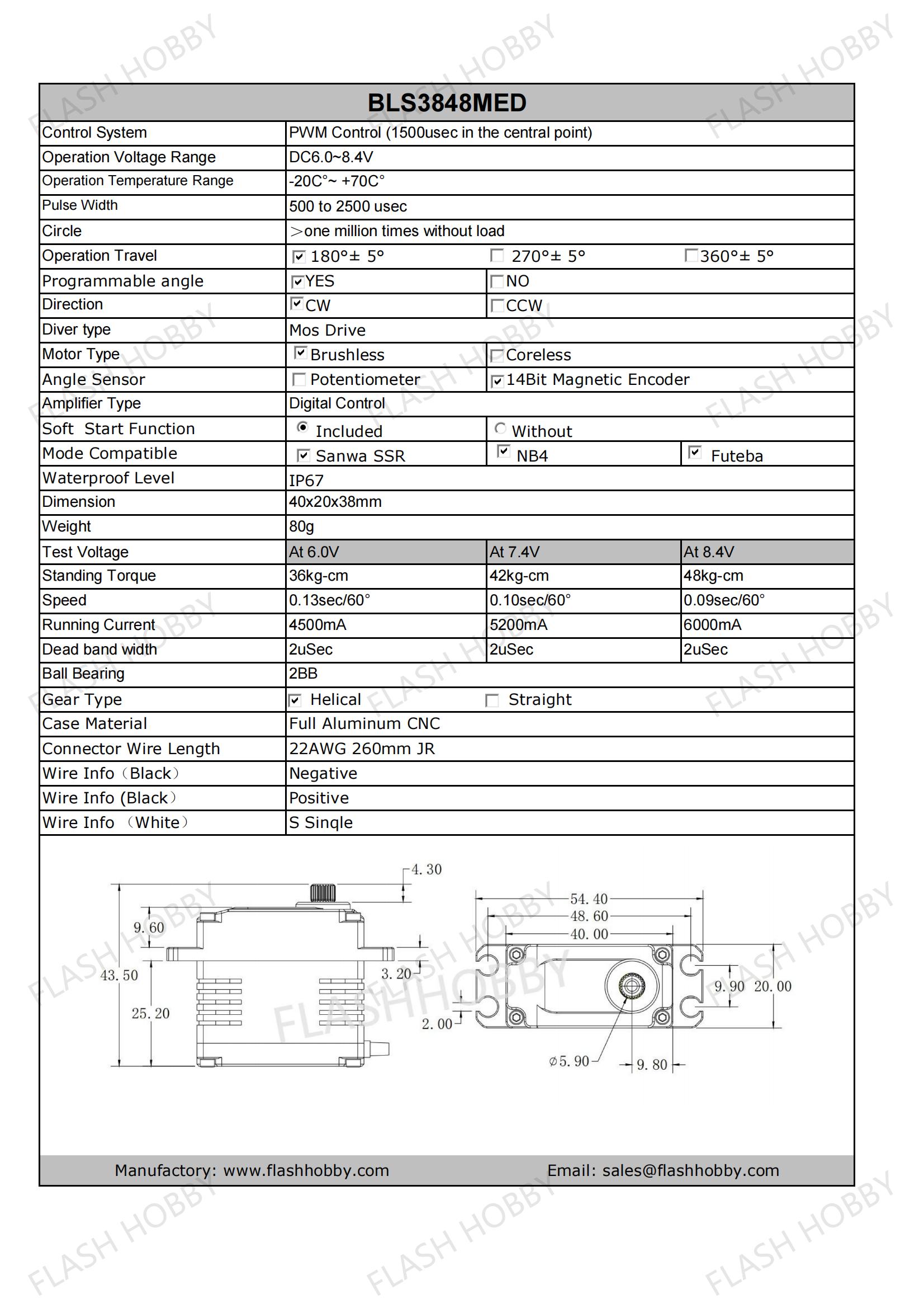 أجهزة مؤازرة بدون فرش BLS3848MED 48KG